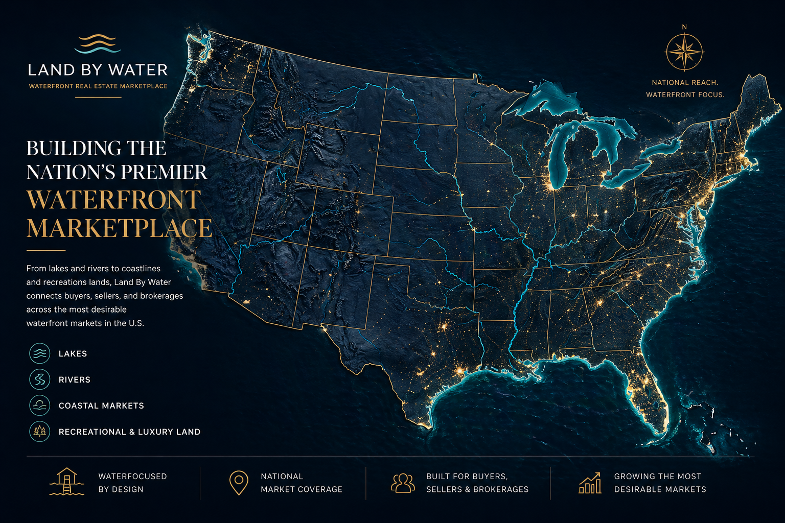 Land By Water nationwide waterfront map